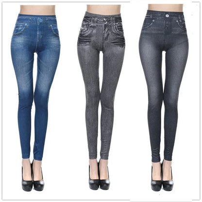 Thermal Fleece Denim Jeggings