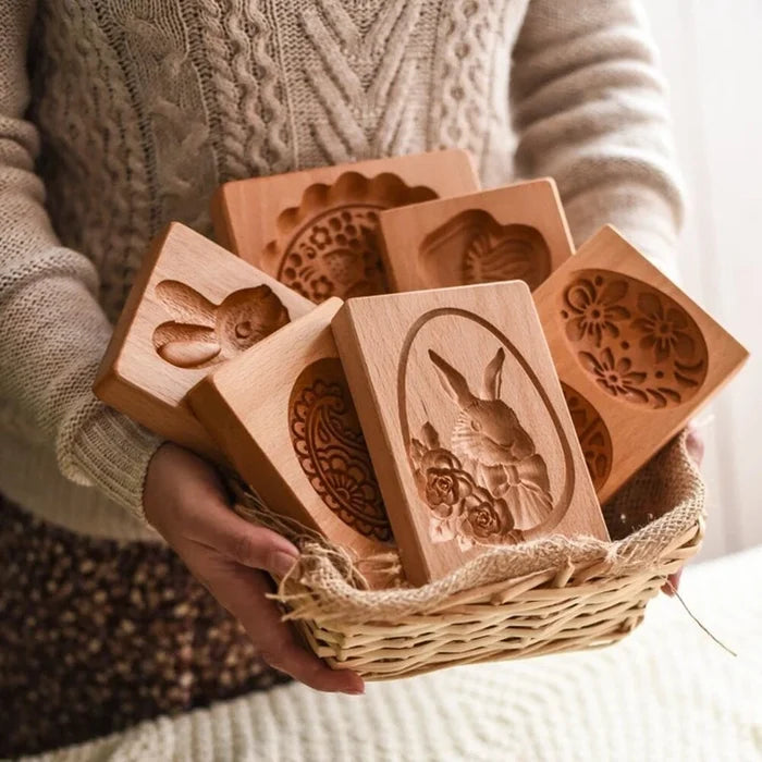 Cookie Cutter Cookie Wooden Mold