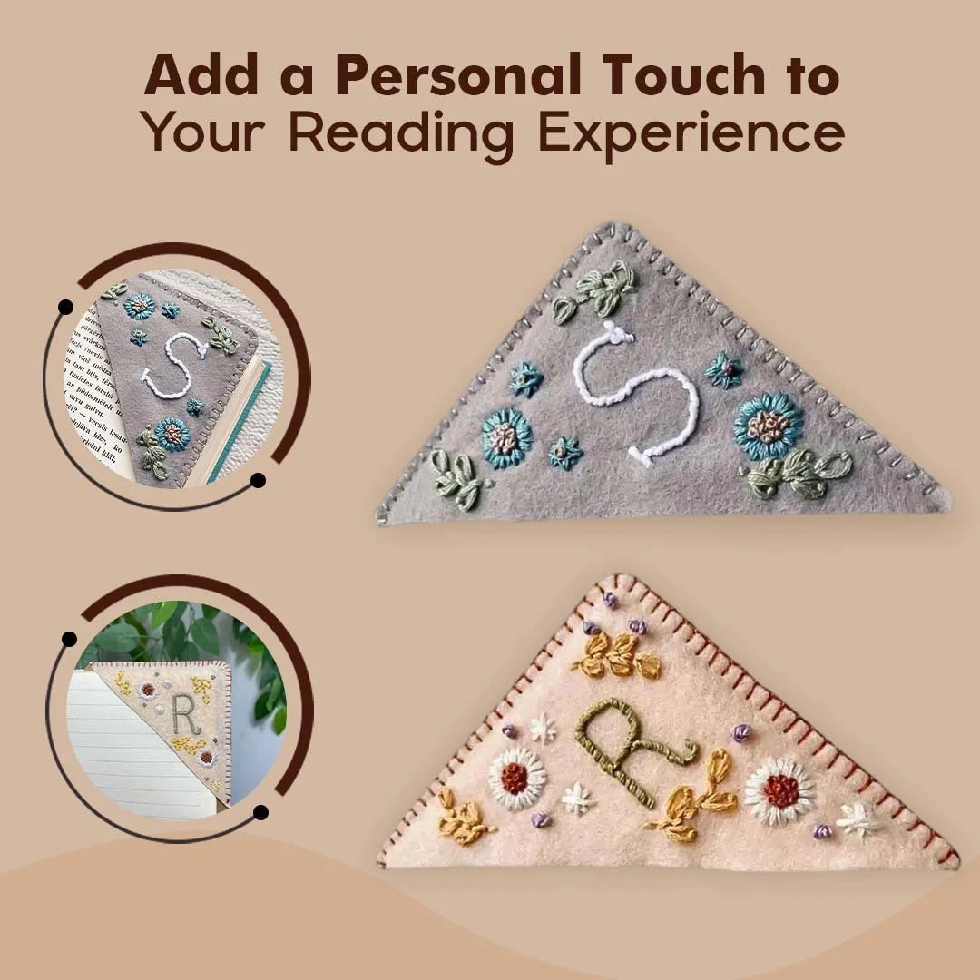 Kidociti™ Personalized Hand Embroidered Corner Bookmark