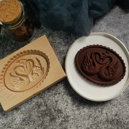 Cookie Cutter Cookie Wooden Mold