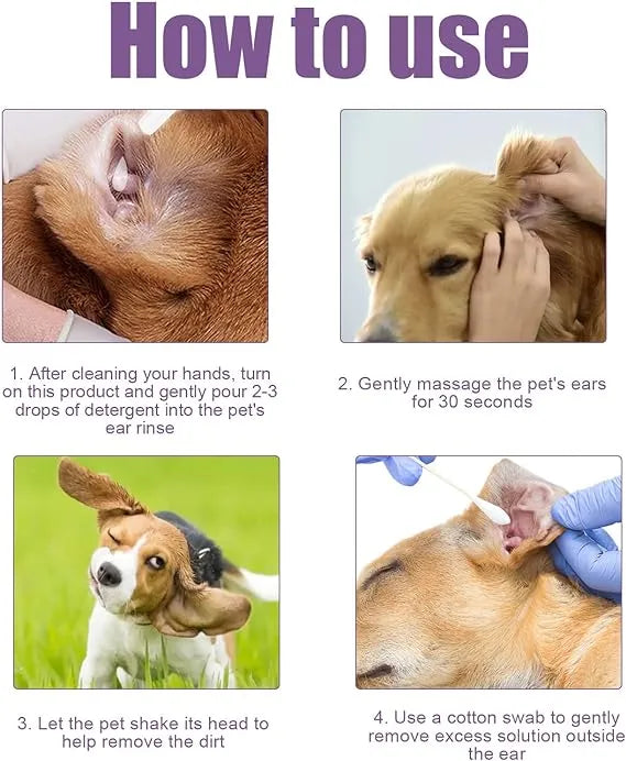 Pet Ear Cleaner - Infection Treatment for Dogs & Cats