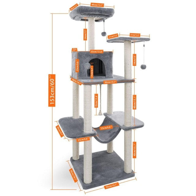 Multi-level Cat Tower - armonhaven.com