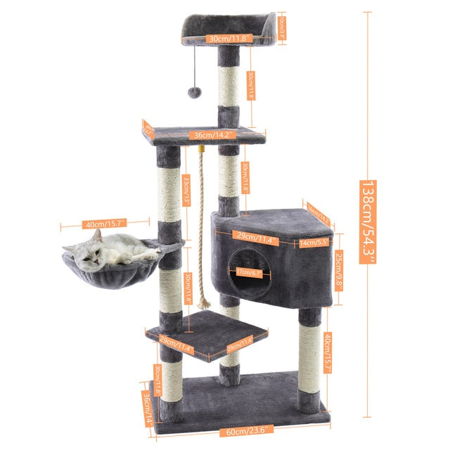 Multi-level Cat Tower - armonhaven.com