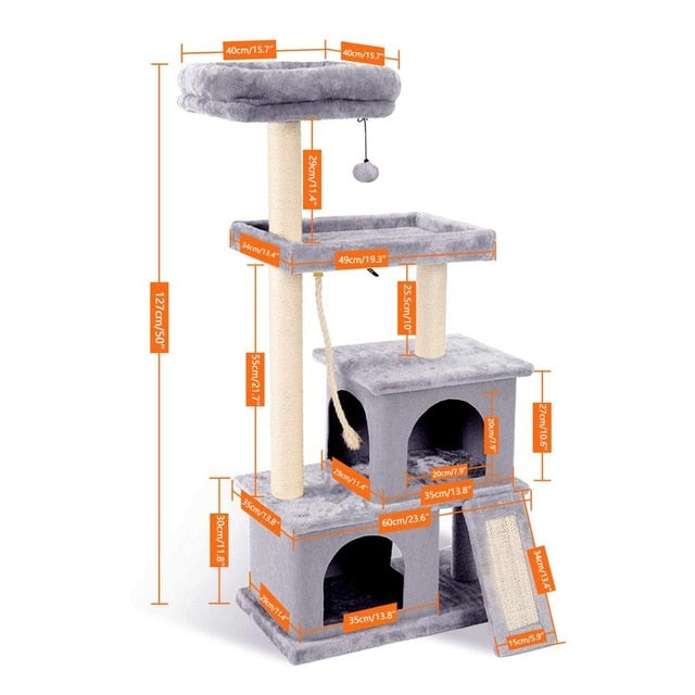 Multi-level Cat Tower - armonhaven.com